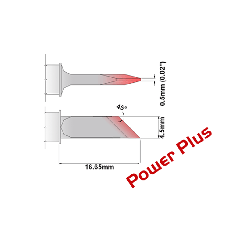 M6K100H Thermaltronics soldering tip Knife 4.50mm