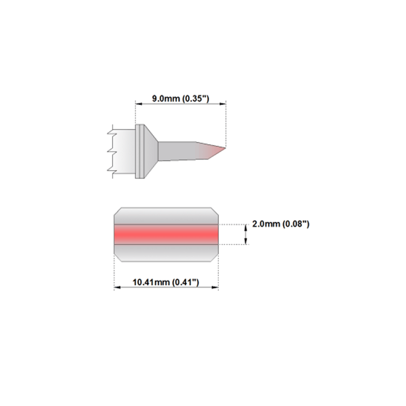 M6LB125 Thermaltronics soldering tip Blade Tip 10.41mm SMTC-060