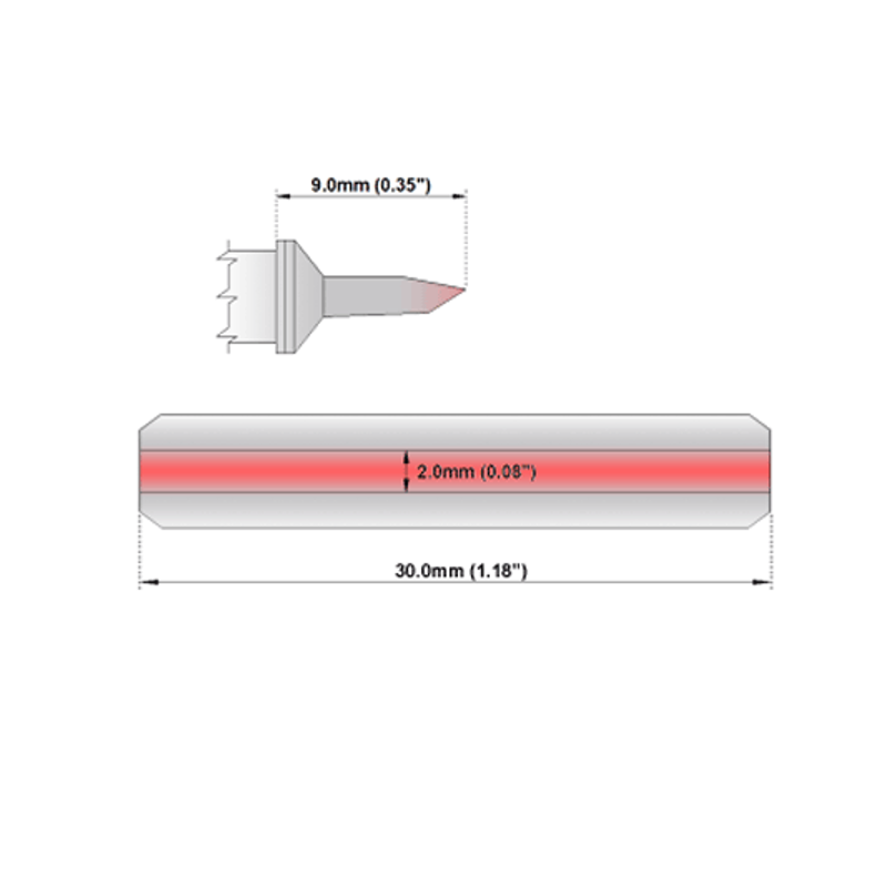 Thermaltronics P Series Tip Soldering Cartridges PMxxLB128