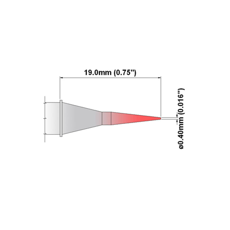 S80BV004 Thermaltronics soldering tip conical 0.4mm SSC-845A
