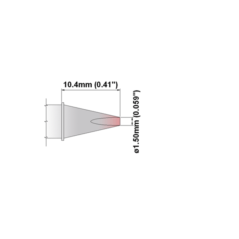 S80CH015 Thermaltronics Soldering Tip Chisel 30° 1.50mm