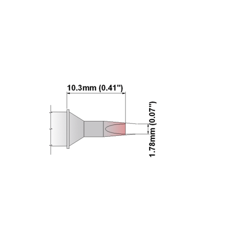 S80CH016 Thermaltronics Soldering Tip Chisel 30° 1.78mm SSC-872A