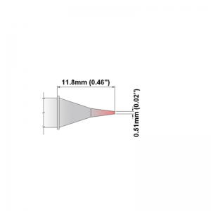 S80CS005 Thermaltronics Soldering Tip Conical Sharp 0.5mm SSC-822A