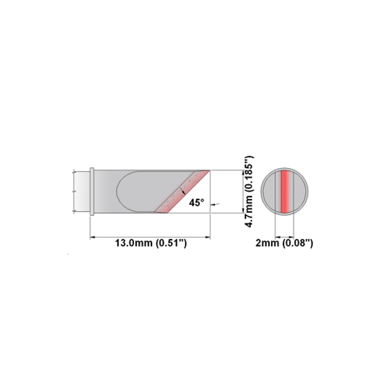 Thermaltronics P Series Soldering Tip Cartridges PxxK047