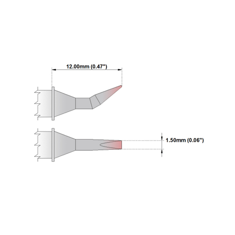 Thermaltronics MTZ Series Tweezers Tips MxxTZ015