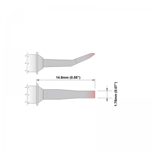 Thermaltronics MTZ Series Tweezers Tips MxxTZ018