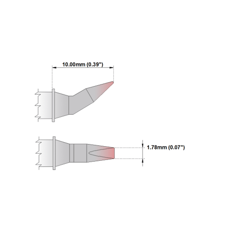 Thermaltronics MTZ Series Tweezers Tips MxxTZ018B
