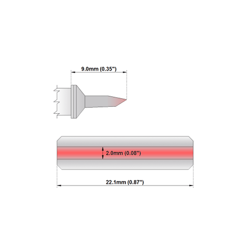 Thermaltronics MTZ Series - Tweezers Tips MxxTZ220