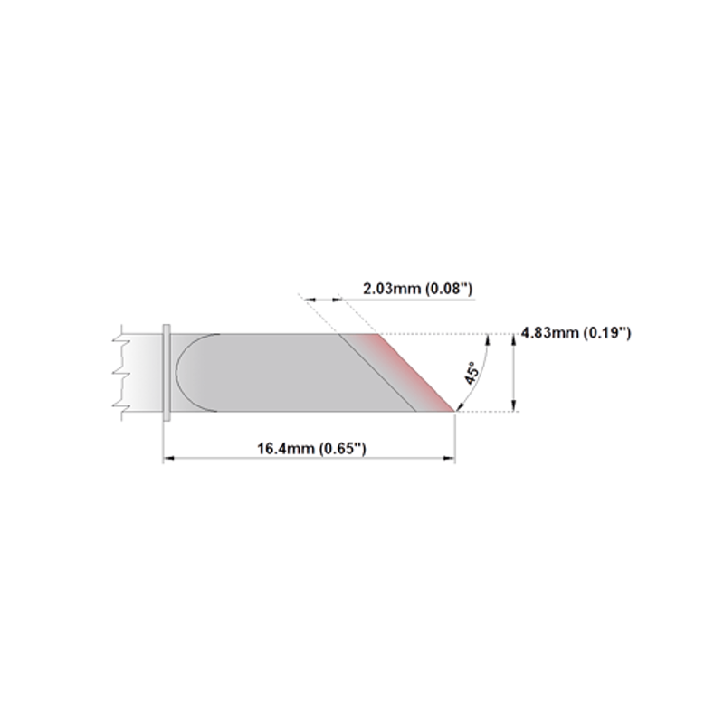 Thermaltronics KTZ Series Tweezers Tips KxxTZ025