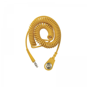 Grounding cord 4mm snap to 4mm banana plug