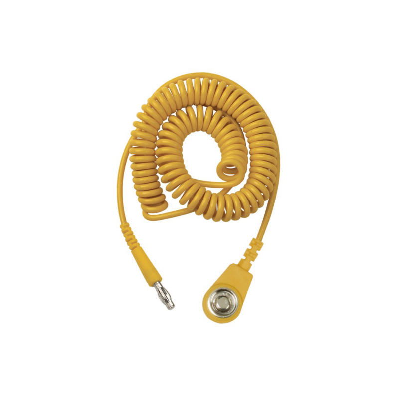 Grounding cord 4mm snap to 4mm banana plug