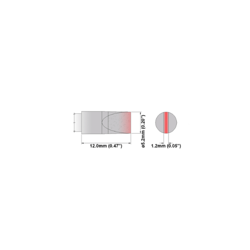 M6CH052 Thermaltronics soldering tip chisel 30° 5.20mm