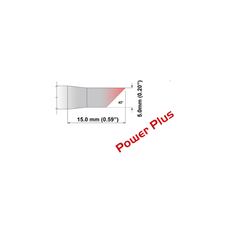 M7BV050H Thermaltronics soldering tip Bevel 45° 5.00mm