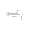 M8LR401 Thermaltronics soldering tip Hoof Long Reach 60° 3.05mm STTC-8170