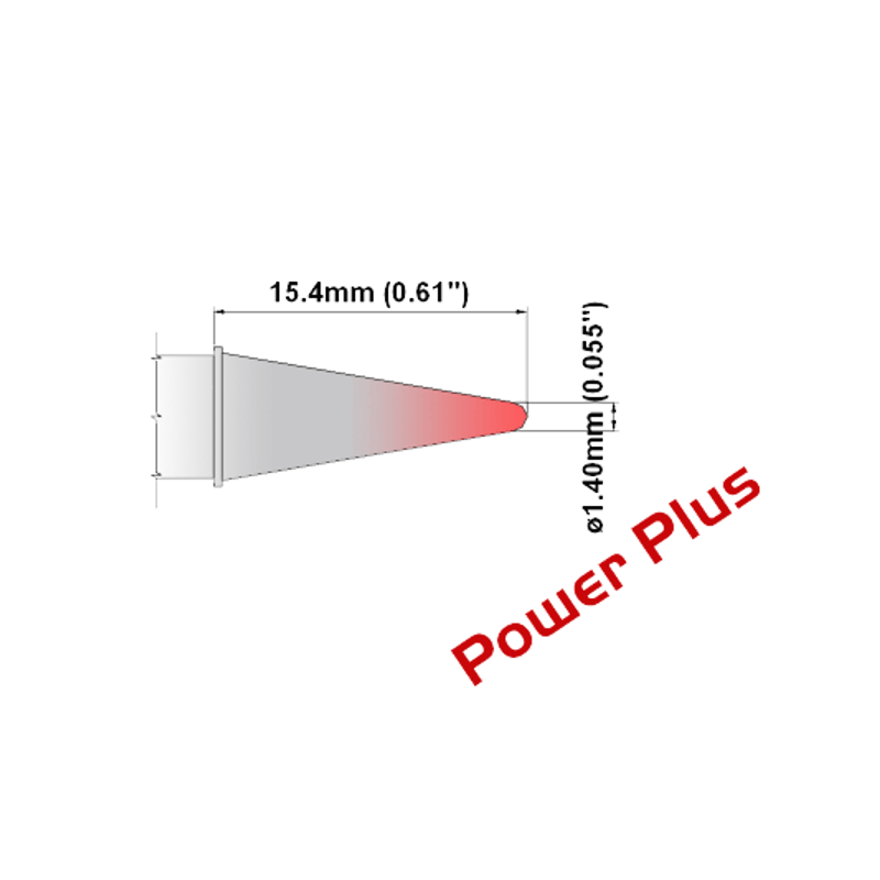 M7CS014H Thermaltronics soldering tip Conical Sharp 1.4mm