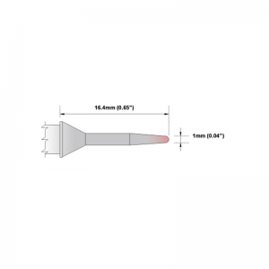M8CS154 Thermaltronics soldering tip Conical Sharp 1.0mm STTC-807