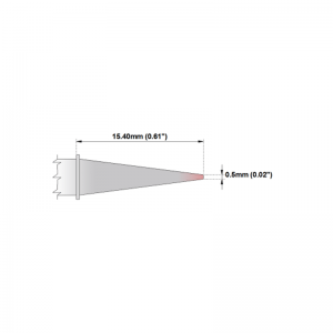 M8CS155 Thermaltronics soldering tip Conical Sharp 0.5mm STTC-843