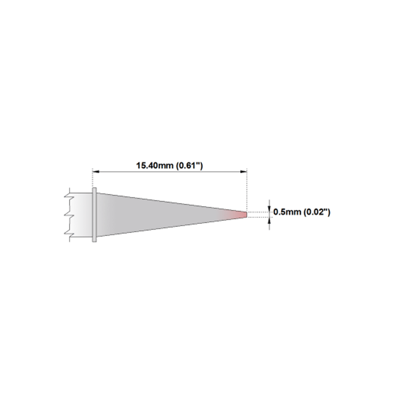 M8CS155 Thermaltronics soldering tip Conical Sharp 0.5mm STTC-843