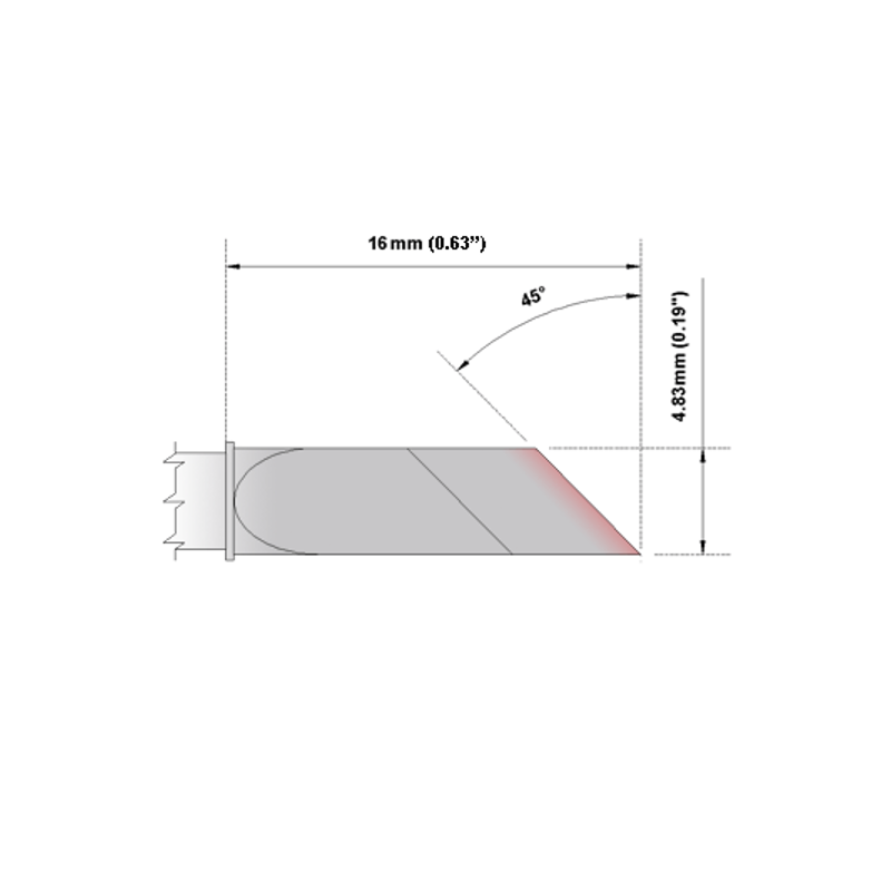 M8DS526 Thermaltronics soldering tip Knife 4.83mm SMTC-8173