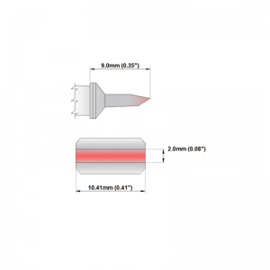 M8LB125 Thermaltronics soldering tip Blade Tip 10.41mm SMTC-860