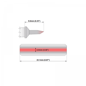 M8LB127 Thermaltronics soldering tip Blade Tip 22.1 mm SMTC-862