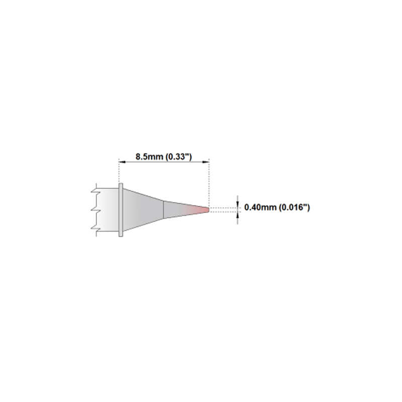 M8CS152 Thermaltronics soldering tip Conical Sharp 0.4mm STTC-822