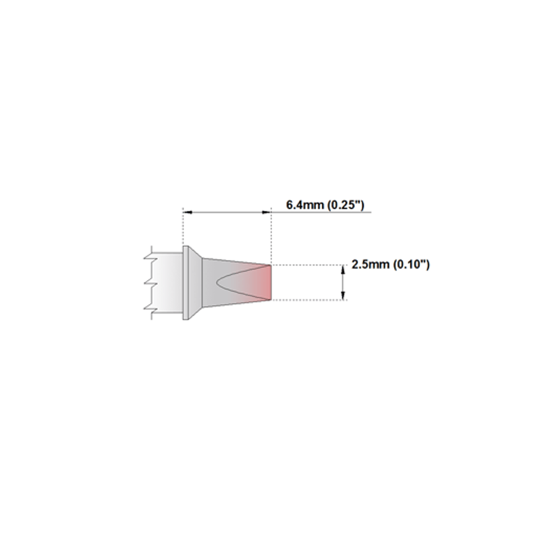 M7CP200 Thermaltronics soldering tip Chisel 30° 2.5mm STTC-136P