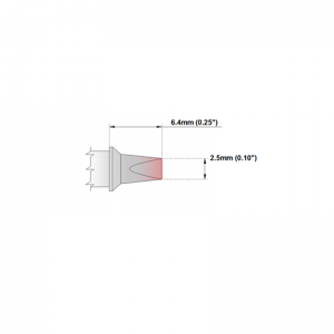 M8CP200 Thermaltronics soldering tip Chisel 30° 2.5mm STTC-836P