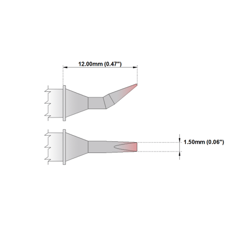 M8CB226 Thermaltronics soldering tip Chisel Bent 30° 1.5mm STTC-899