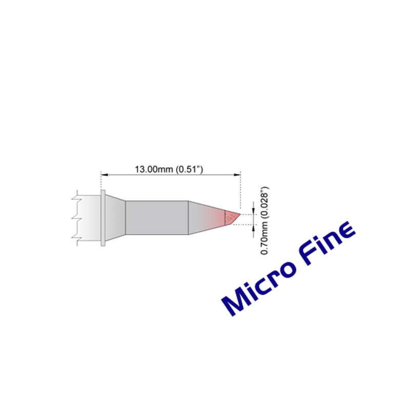 M7BV007 Thermaltronics soldering tip bevel 45° 0.7mm
