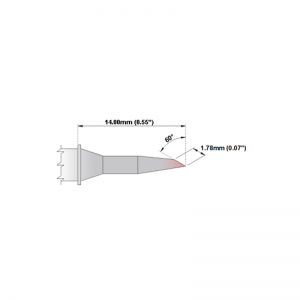 M8BV350 Thermaltronics soldering tip Bevel 60° 1.78mm