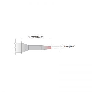 M8CS151 Thermaltronics soldering tip Conical Sharp 1.0mm STTC-801