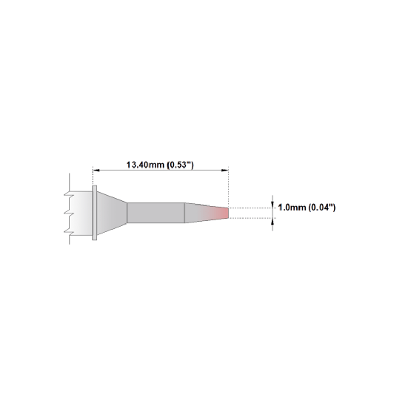 M8CS151 Thermaltronics soldering tip Conical Sharp 1.0mm STTC-801