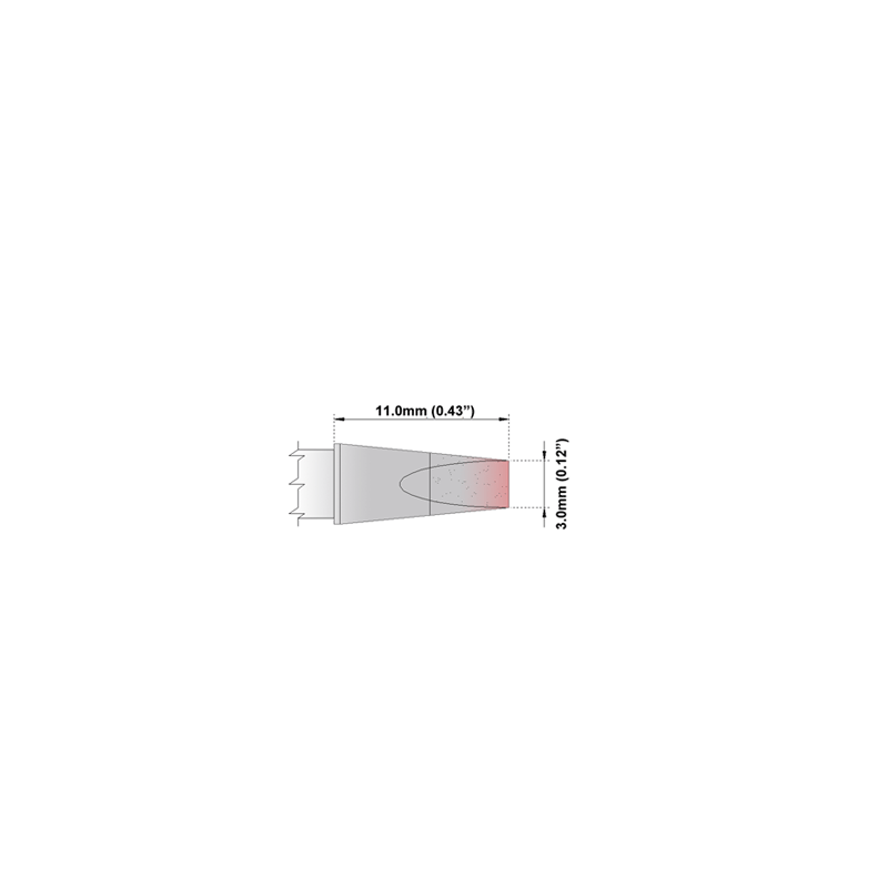 M7CH030 Thermaltronics soldering tip Chisel 30° 3mm