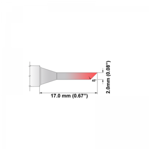 S60BV020 Thermaltronics Soldering Tip Bevel 45° 2.00mm