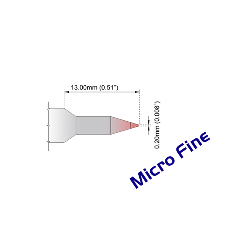 S60C002 Thermaltronics Soldering Tip Conical 0.20mm
