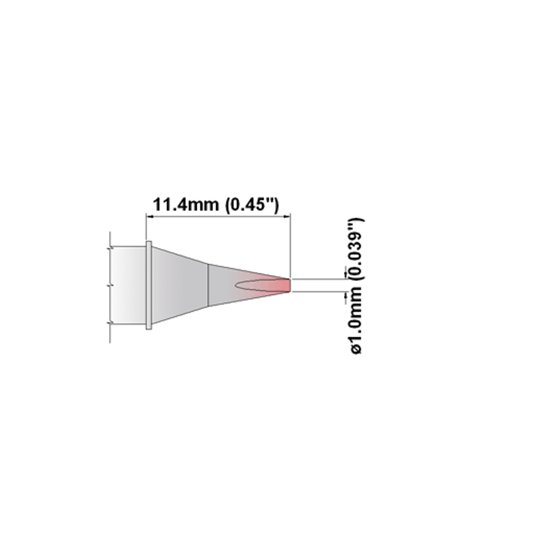 S60CH010 Thermaltronics Soldering Tip Chisel 30° 1.0mm SSC-625A