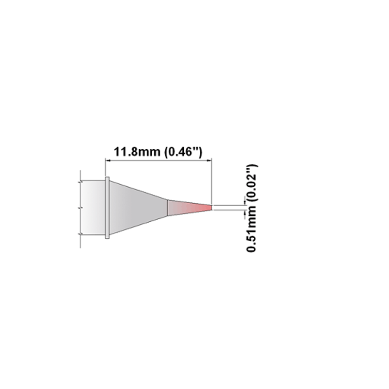 S75CS005 Thermaltronics Soldering Tip Conical Sharp 0.5mm SSC-722A
