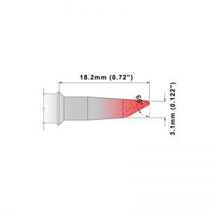 S75DS023 Thermaltronics Soldering Tip Hoof 60° 3.10mm SSC-739A