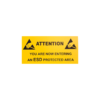 ESD PROTECTED AREA - PVC Rigid Sign size 150x300mm